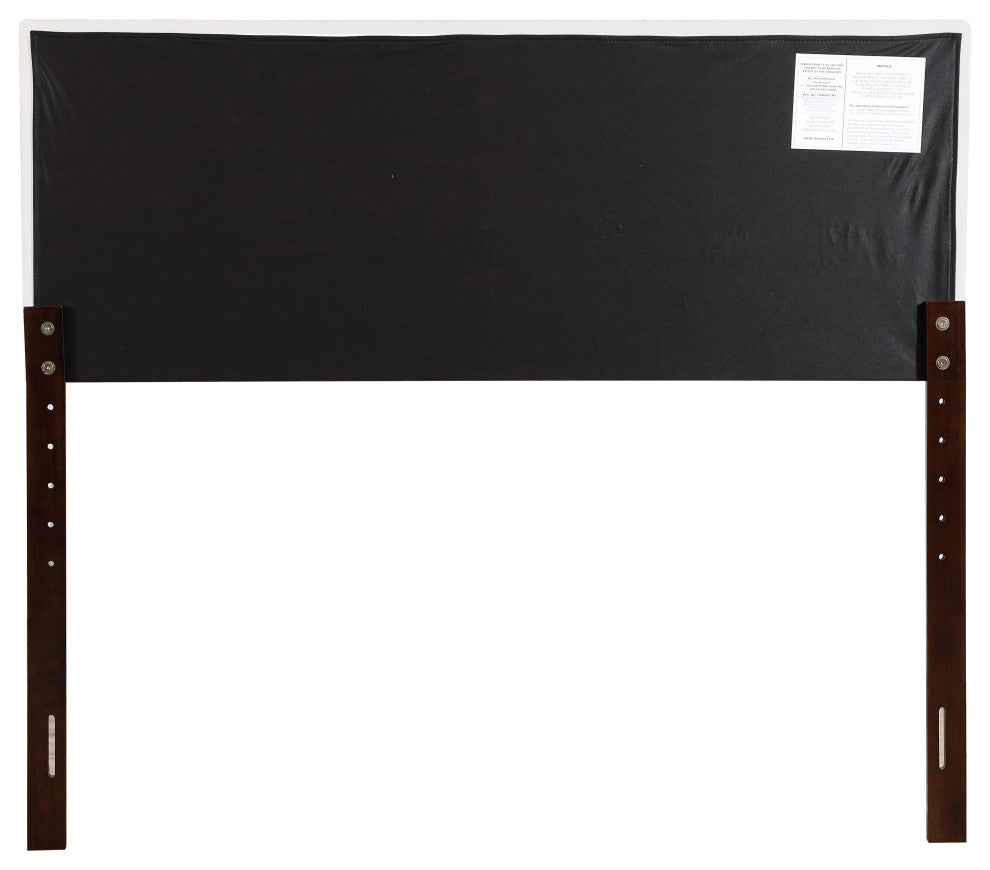 Novo 2 Faux Leather Adjustable Headboard, White, King