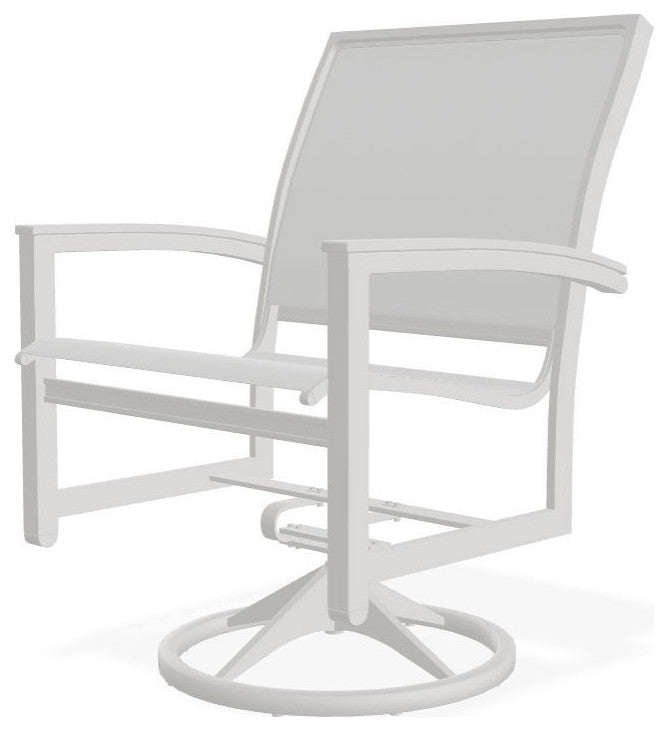 Bazza Sling Outdoor Swivel Rocker, White/Snow