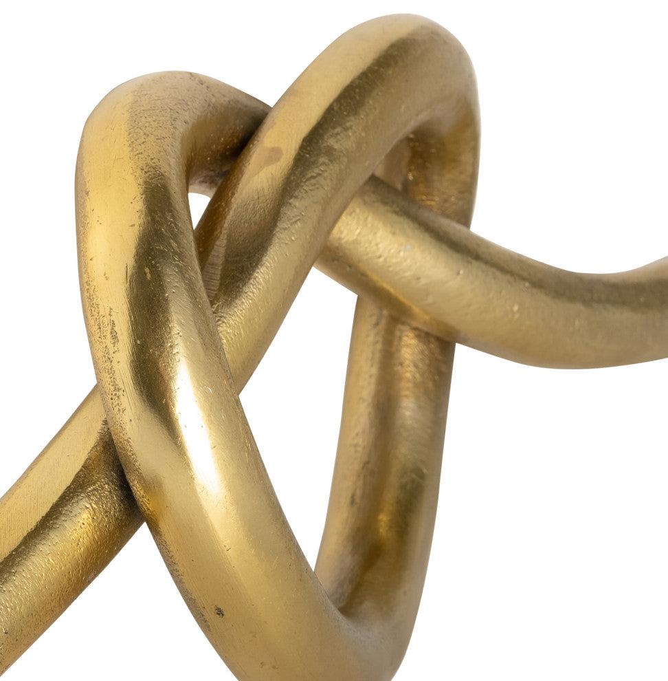 Metal, 12", Single Knot Deco, Gold