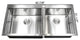 43" Drop In Topmount Stainless Steel Double Bowl Kitchen Sink Package