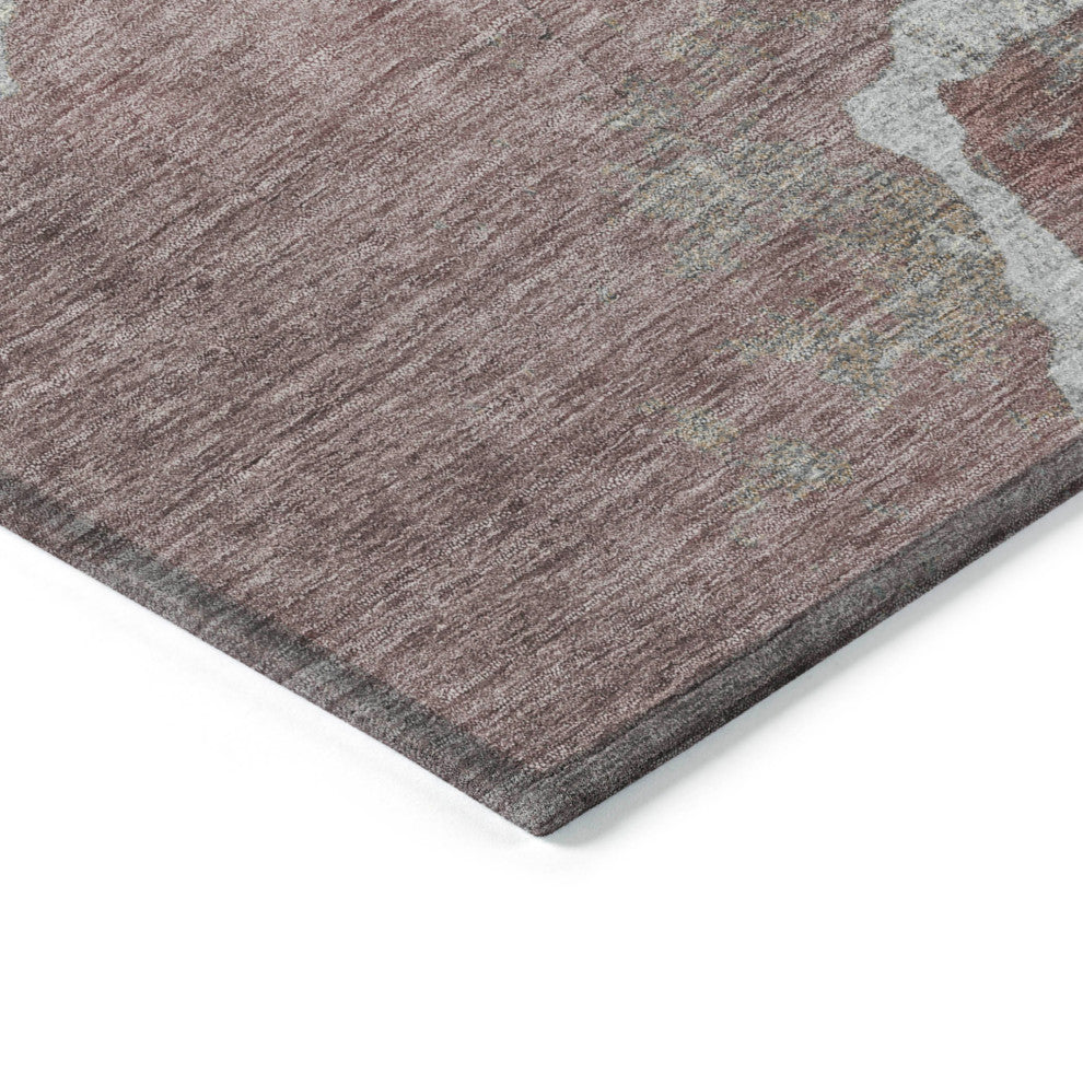 Machine Washable Indoor/Outdoor Chantille ACN1889 Mauve 10' x 14' Rug