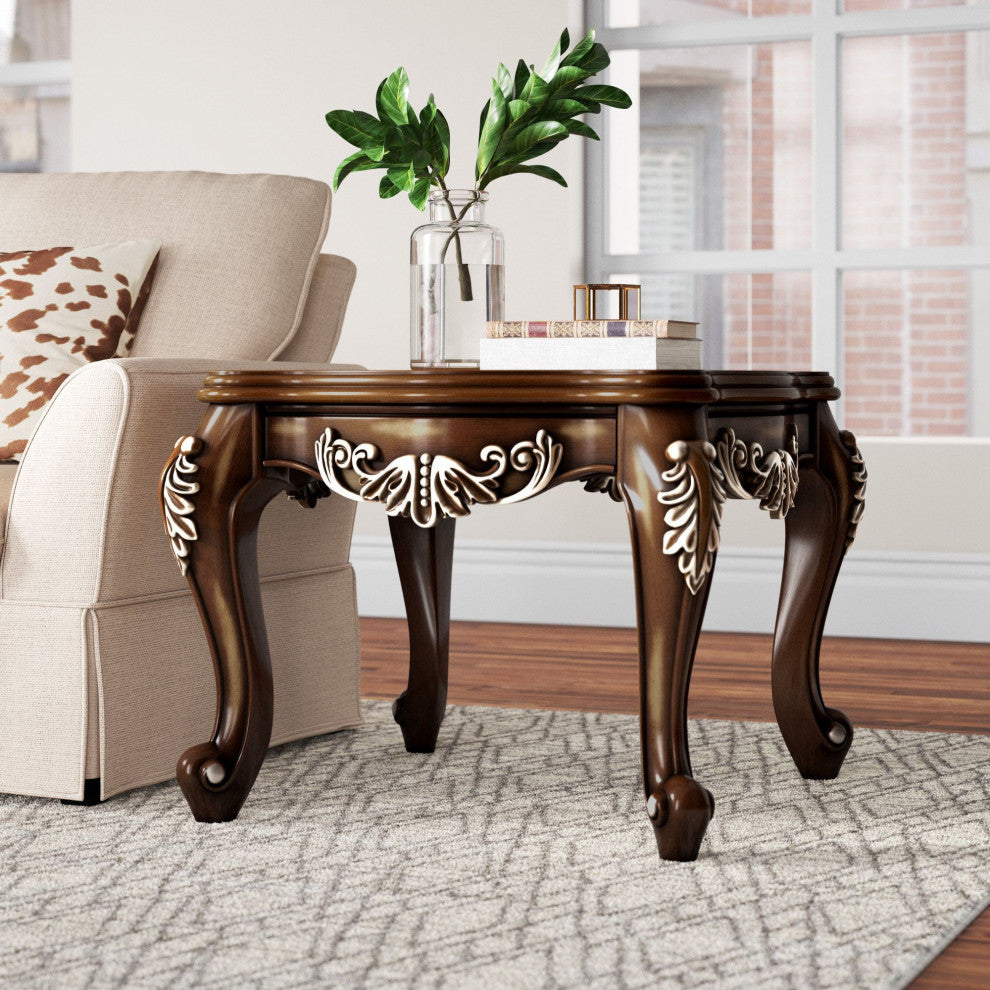 Latisha End Table, Antique Oak