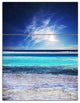 Crystal Clear Sea under Sunlight, Seashore Triptych Canvas Art, 28x36, 3 Panels