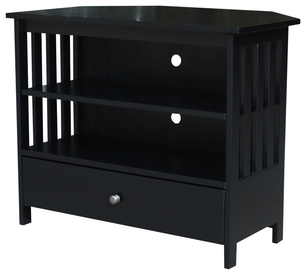 Mission Corner Entertainment / TV Stand, Black
