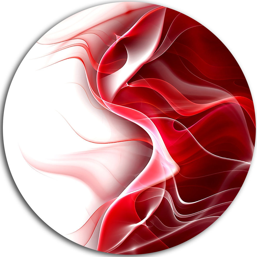 3D Fractal Abstract Design, Abstract Digital Art Disc Metal Art, 23"