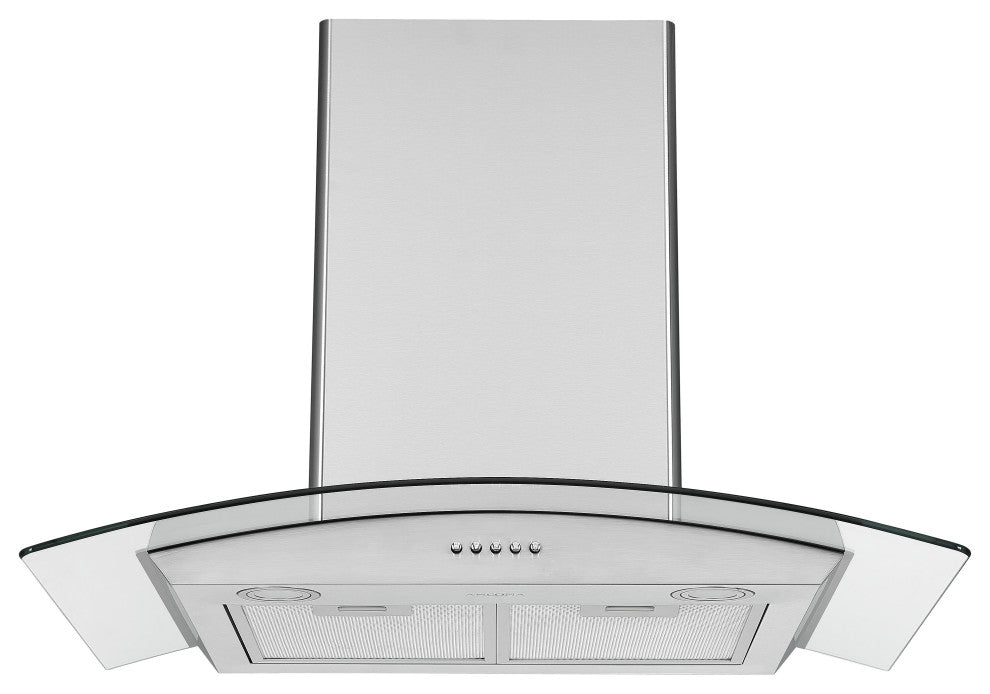 Ancona 30" Convertible Wall Mount Glass Canopy Range Hood