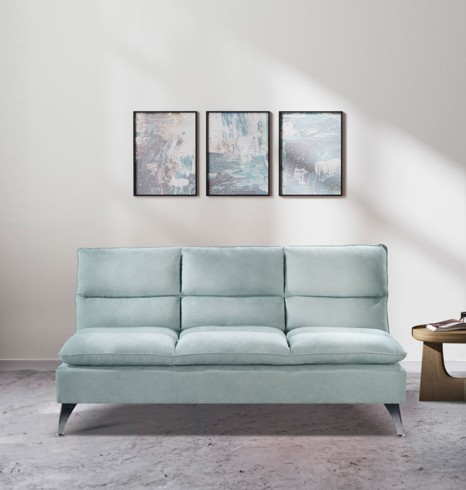 Sealy Santa Cruz Futon Sofa Convertible, Teal