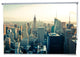 "New York Skyline in the Daytime" Artwork, 3' Shade, Partial Sheer, Right
