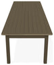 42" x 120" Extendable Outdoor Dining Table with Umbrella Hole, Beachwood