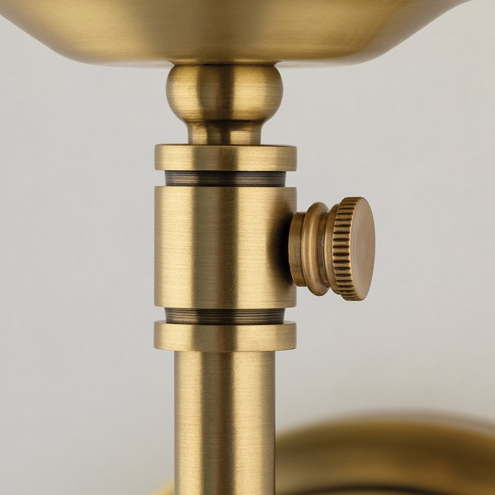 Logan 1-Light Wall Sconce, Aged Brass