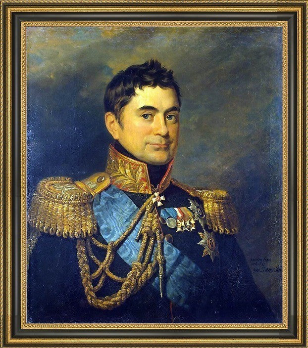 George Dawe Portrait of Pyotr M. Volkonsky Framed Premium Canvas Print, 16"x20"
