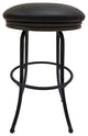 Peyton Ebony 30inch Bar Height Black Frame Swivel Bar Stool
