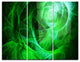 "Green Stormy Sky Texture" Digital Metal Wall Art, 3 Panels, 36"x28"