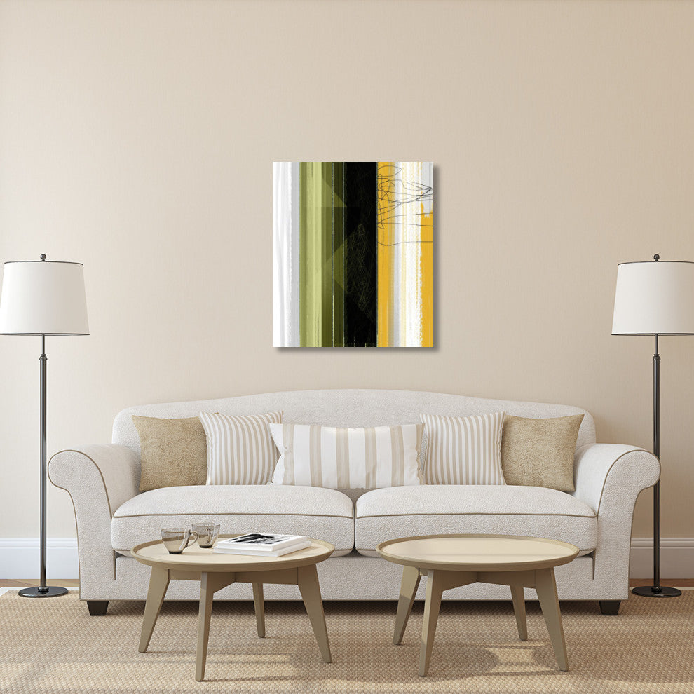 "Abstract Green And Yellow" Fine Art Print