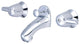 Central Brass Two Handle Slant Back Bathroom Faucet with Drain Assembly