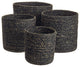 Melia Baskets, Set of 4, Black