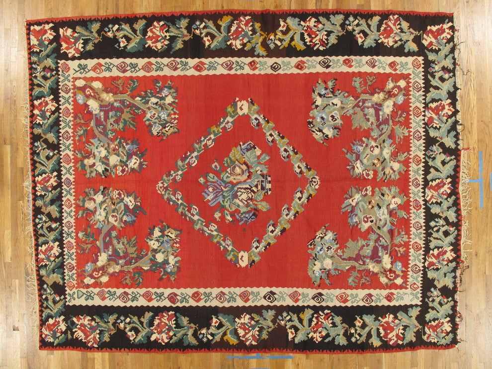 Anatolian Kilim Rug, 11'6"x9'