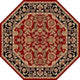 Cambridge 7301 Red, Black Kashan, 7'7" Octagon