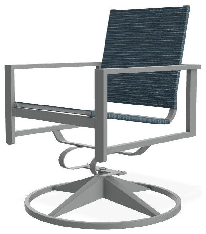 Tribeca Sling Outdoor Swivel Rocker, Nimbus Ocean/Graphite