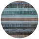 Machine Washable Indoor/Outdoor Chantille ACN1873 Teal 8' x 8' Round Rug