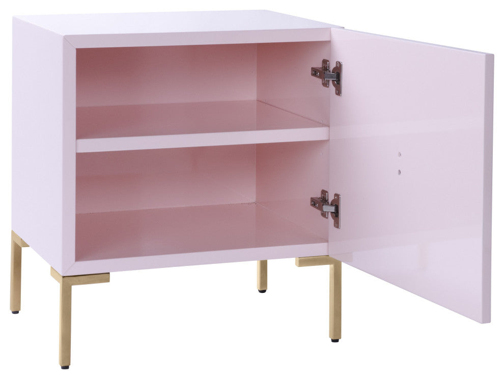 Anna Pink Lacquer Side Table - Pink