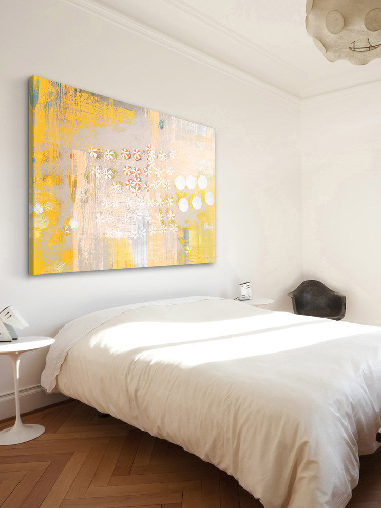 "Candy Umbrellas" Painting Print on Wrapped Canvas, 36"x24"