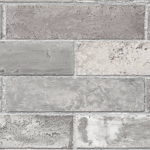 Textured Brick Wallpaper, Dark Gray, 1 Bolt