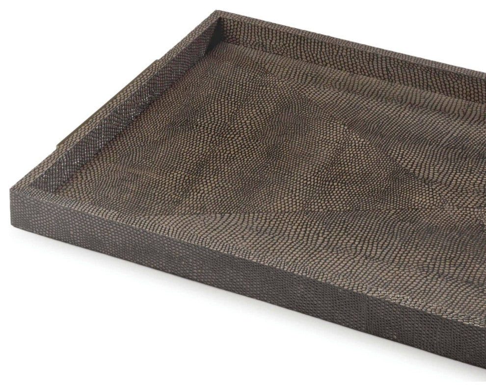 Rectangle Shagreen Boutique Tray (Vintage Brown Snake)