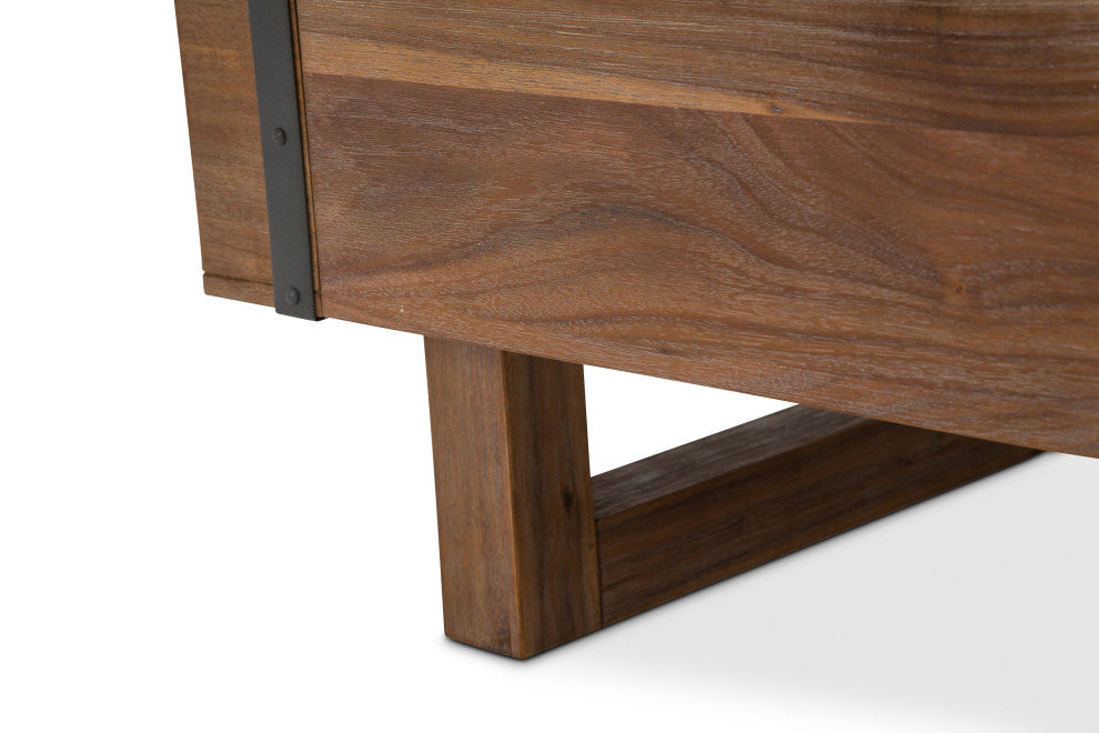 Brooklyn Walk Rectangular Cocktail Table - Burnt Umber