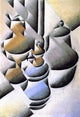 Juan Gris Still Life with Oil Lamp - 18" x 27" Premium Canvas Print