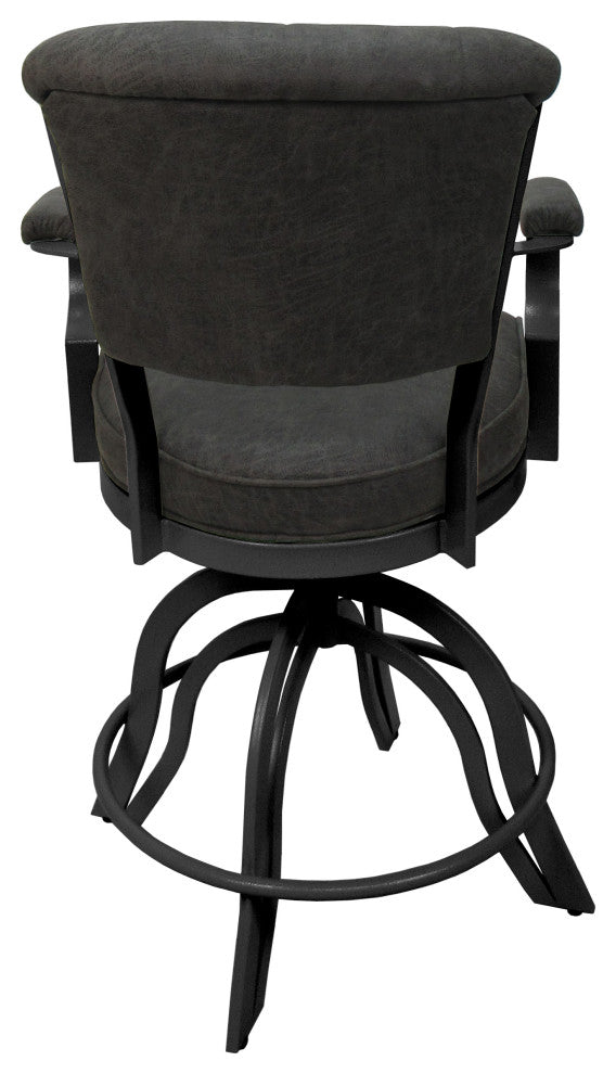 Miami Counter 26" or 30" Metal Bar Stool - A Base, Outlier Charcoal - Grey, 26"