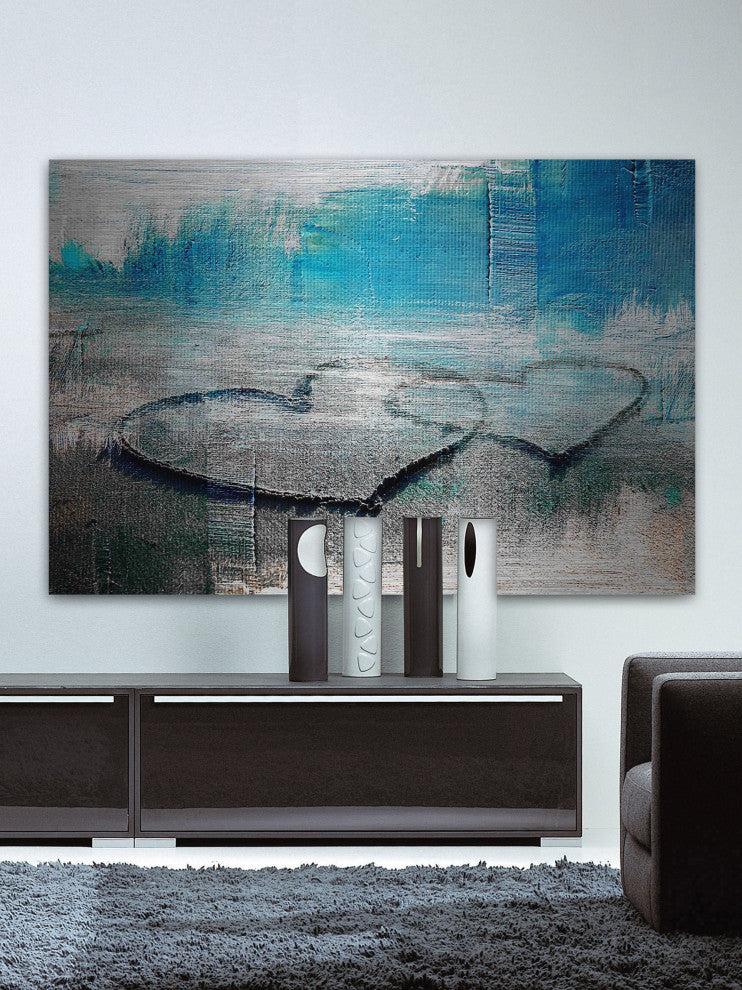 "Hearts Connected" Painting Print on Brushed Aluminum, 45"x30"