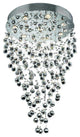 Elegant Galaxy Dining Room Light, Chrome Finish With Royal Cut Crystal