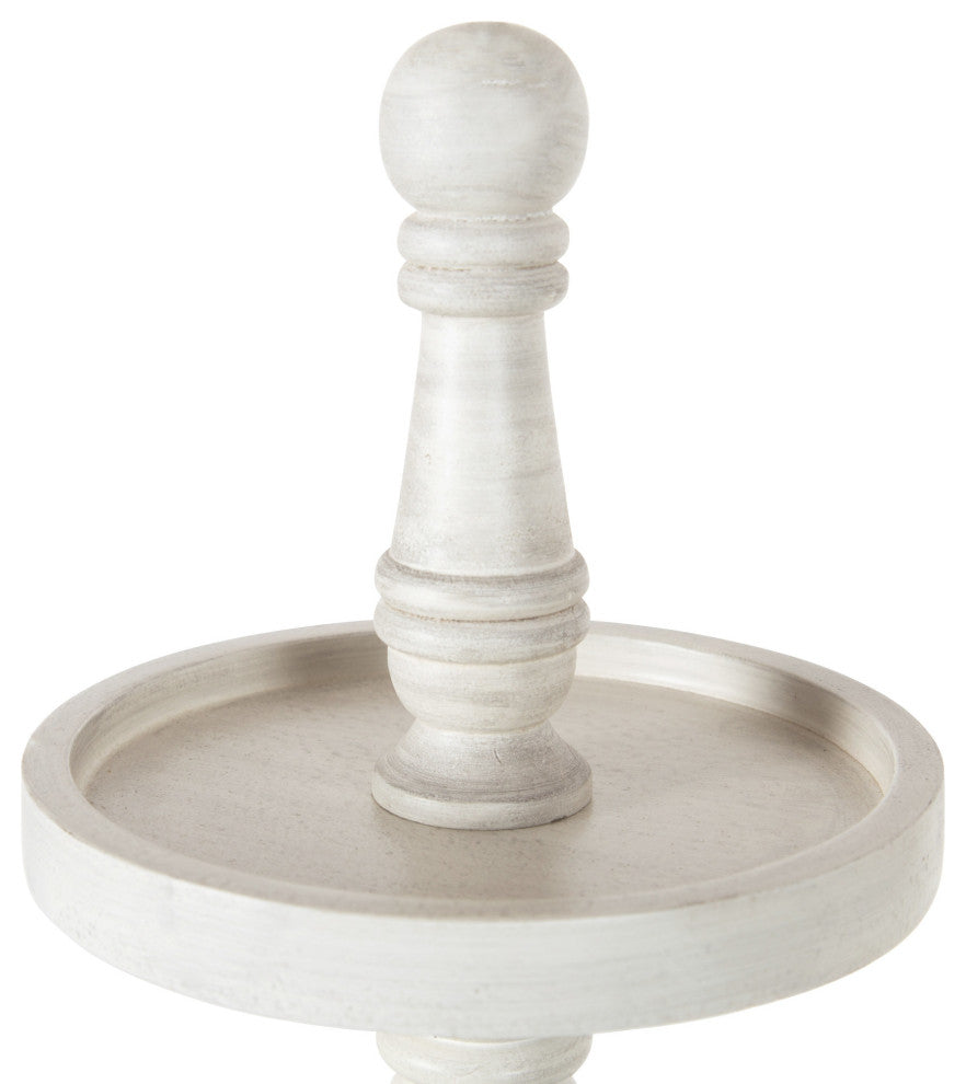 Downing Three Tiered Tray, White 12x12x24