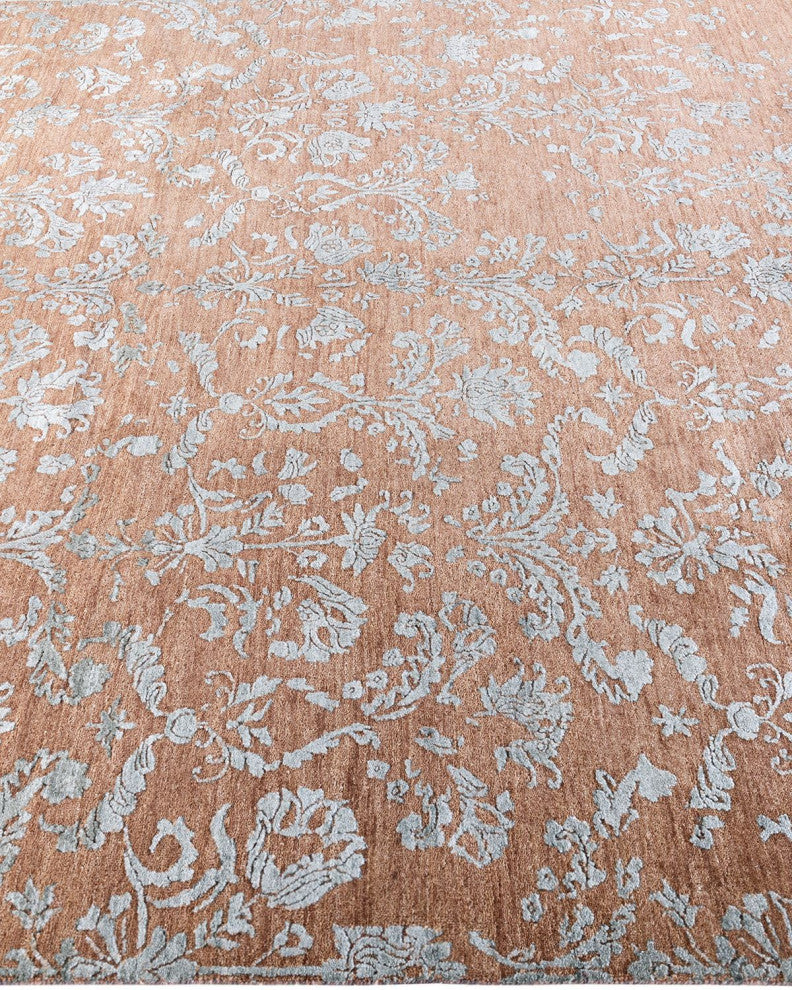 Ikat One-of-a-Kind Hand-Knotted Area Rug Brown, 8' 2" x 10' 0"