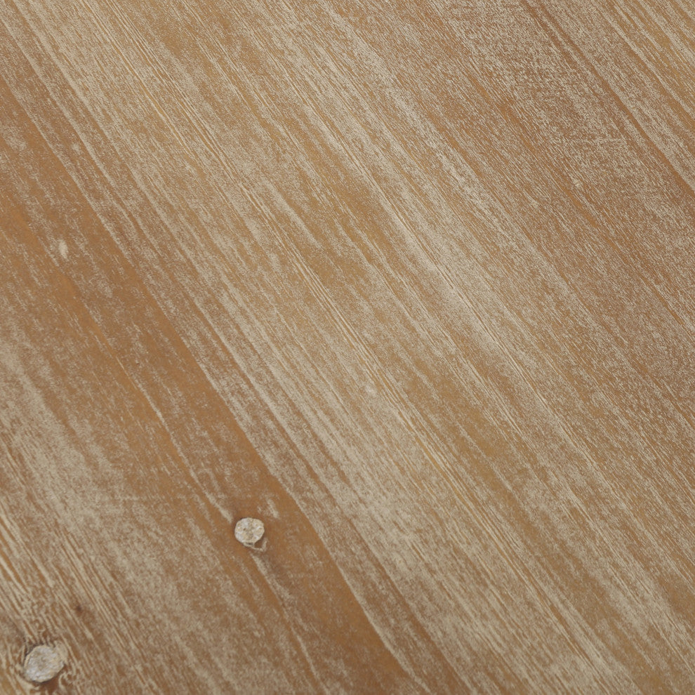 GDF Studio Alteri Finished Faux Wood Circular Coffee Table, Natural