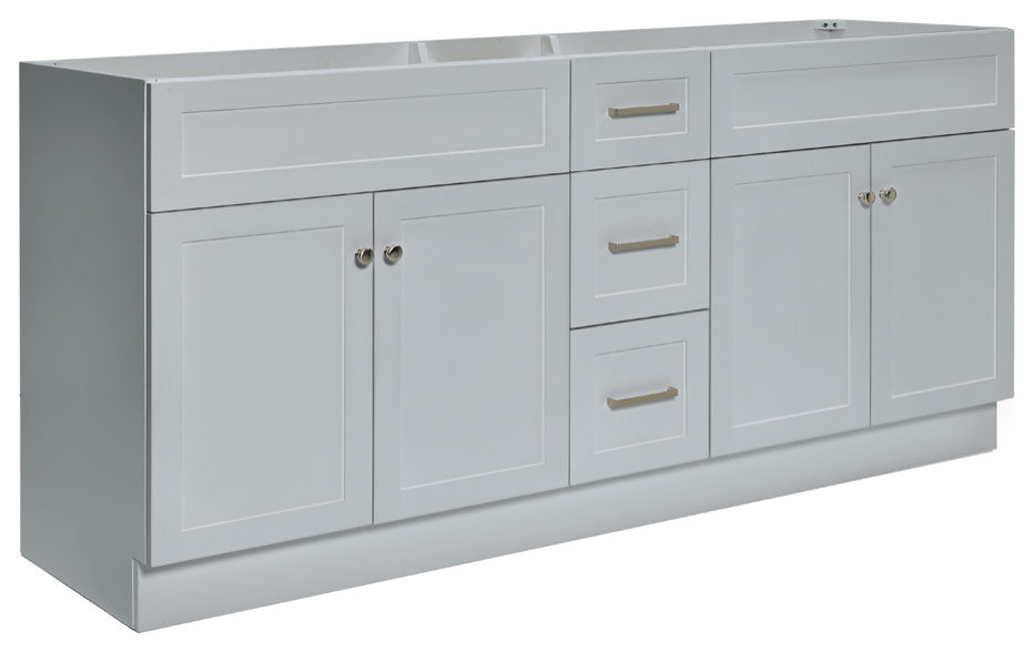 ARIEL Hamlet 72" Double Sink Bathroom Vanity Base