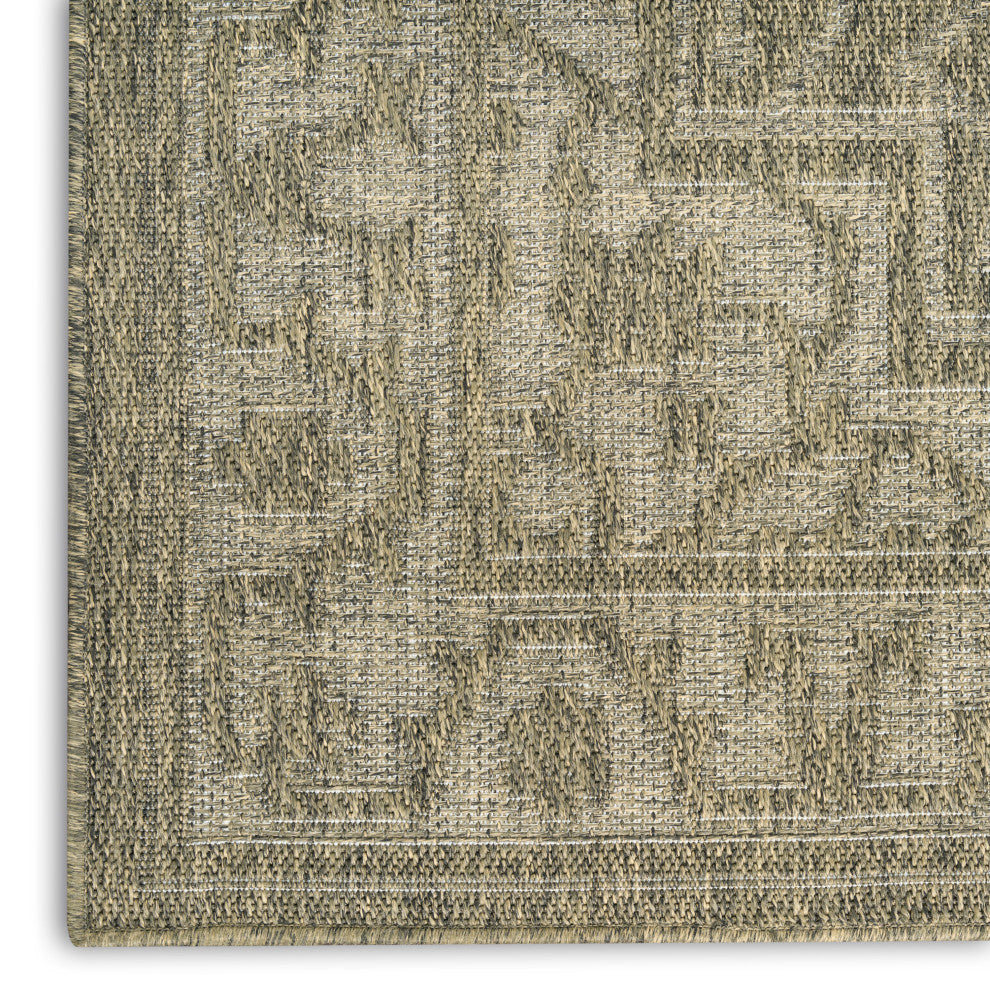 Nourison Tulum 3' x 5' Olive Outdoor Rug