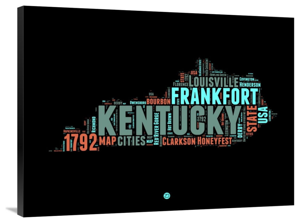 "Kentucky Word Cloud 1" Fine Art Print