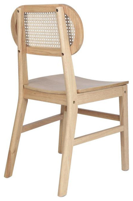 Jacob Set of 2 Commercial Cane Rattan Dining Chairs, Natural