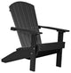 Poly Lakeside Adirondack Chair, Black
