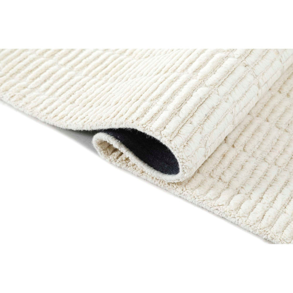 Creed Tufted Area Rug, Ivory, 8'x10'