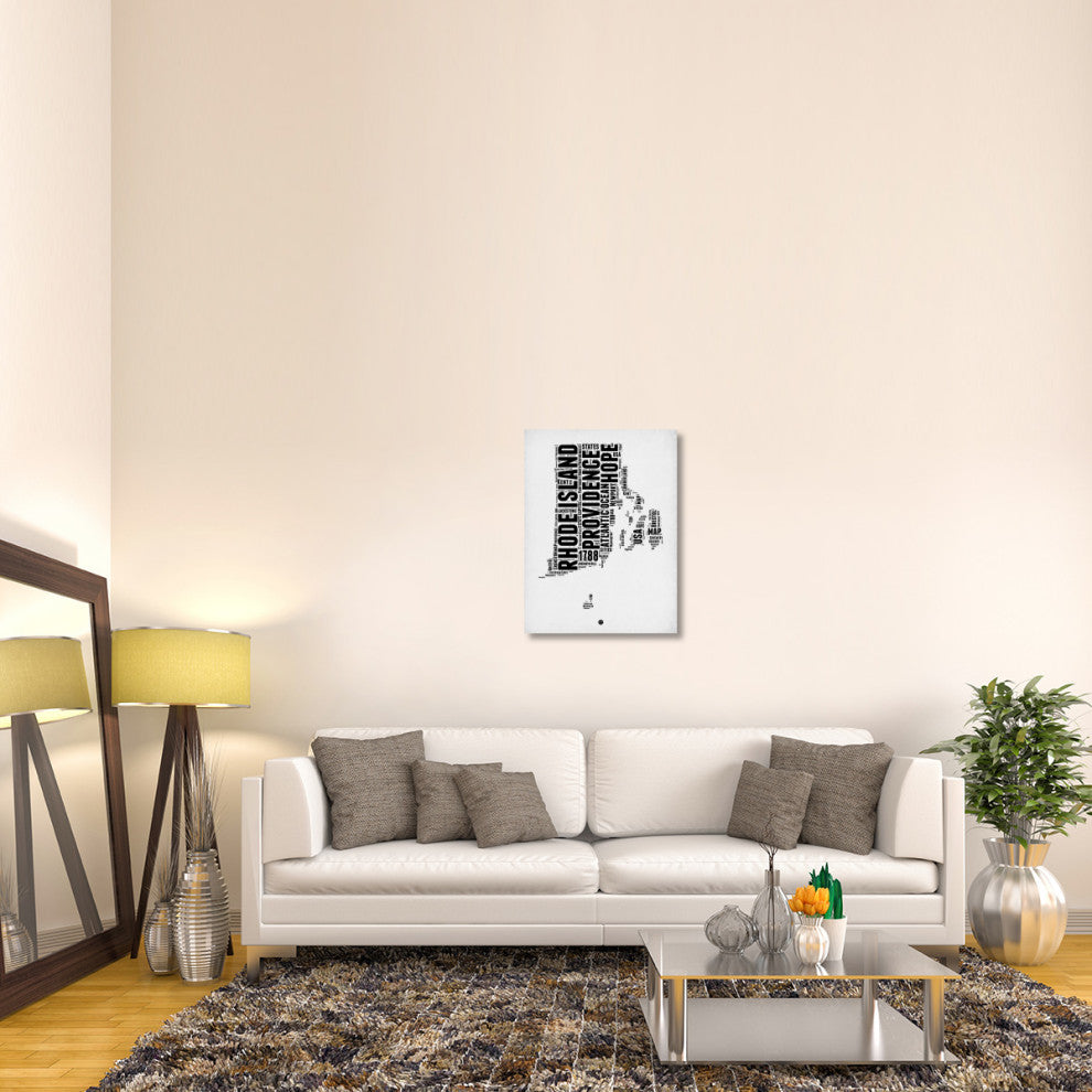 "Rhode Island Word Cloud 1" Fine Art Print