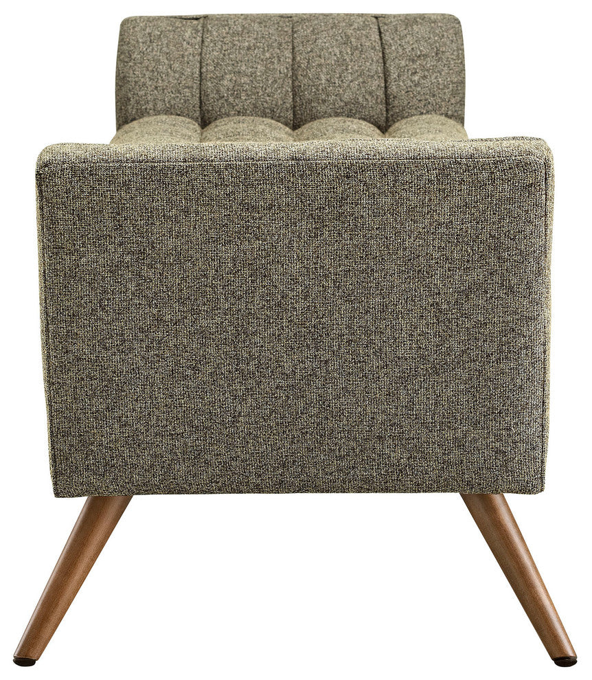 Modern Contemporary Fabric Bench , Beige, Fabric