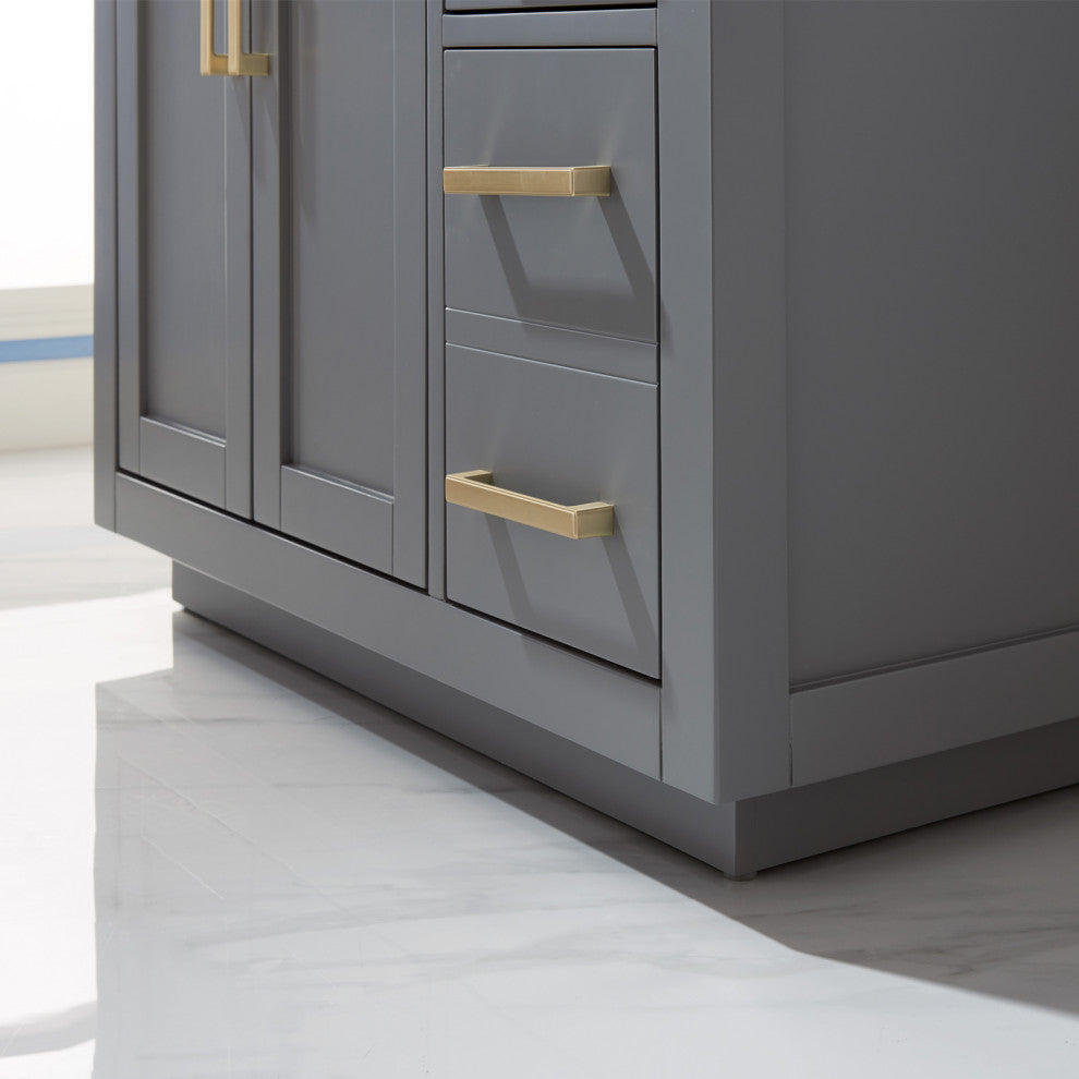 Ivy Gray Bathroom Vanity Set, 36", With Mirror