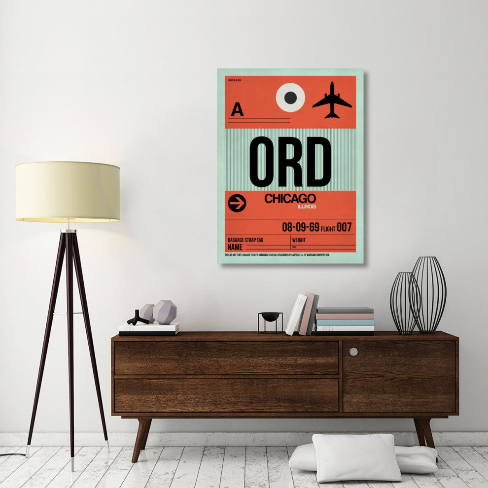 "ORD Chicago Luggage Tag 2" Fine Art Print
