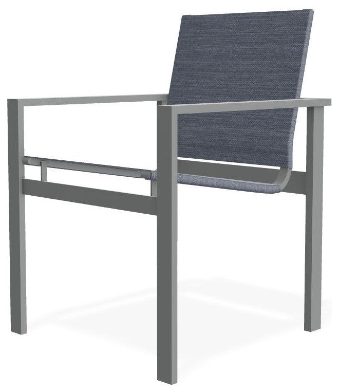 Tribeca Sling Outdoor Stackable Armchair, Augustine Denim/Graphite