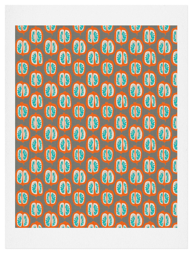 Deny Designs Mummysam Orange Pomegranate Art Print