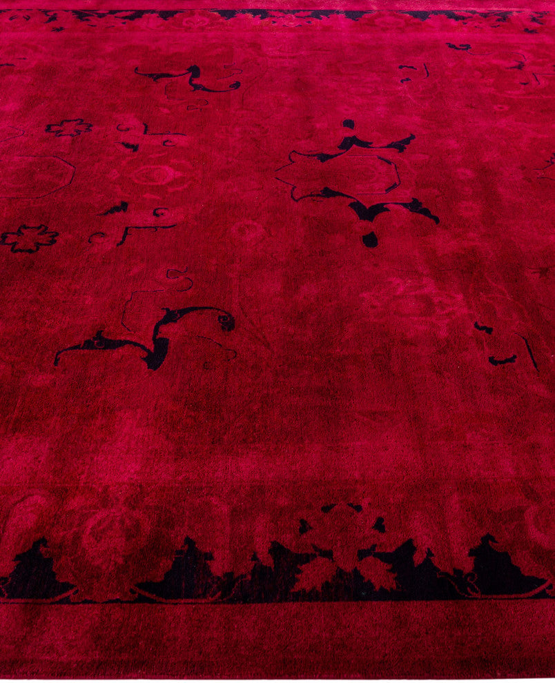Overdyed One-of-a-Kind Hand-Knotted Area Rug Pink, 8' 0" x 10' 5"