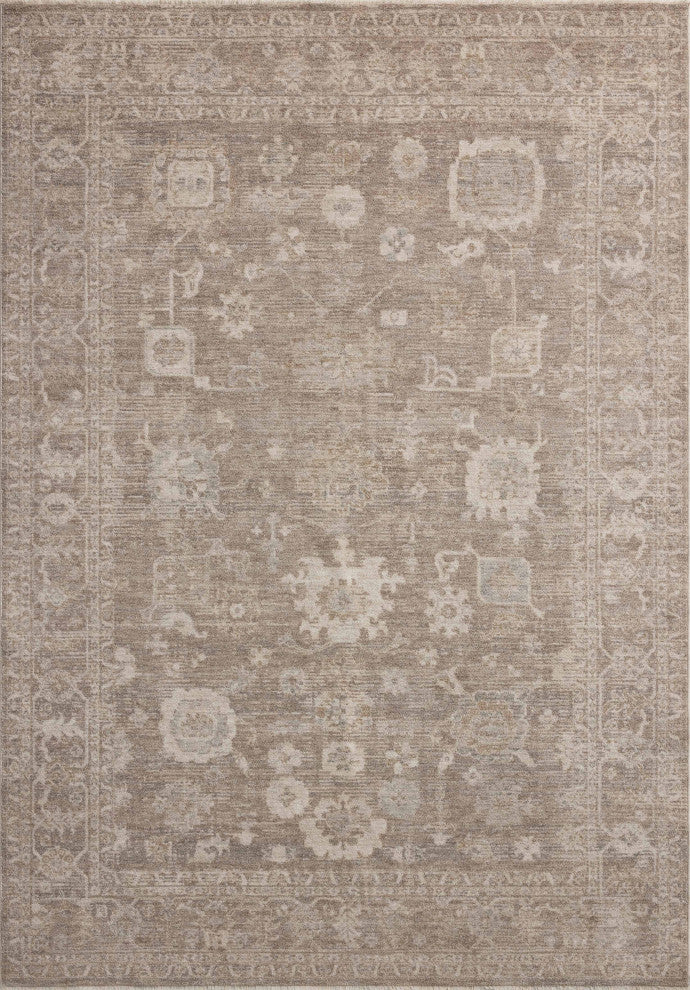 Chris Loves Julia x Loloi Louisa Taupe / Ivory 3'-6" x 5'-6" Accent Rug